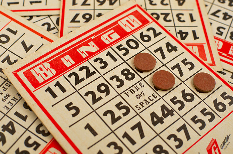 Une image d'une ancienne carte de bingo
